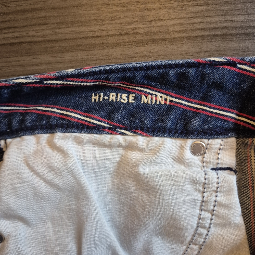 American Eagle Outfitters Blue Stripe Denim Mini Skirt - Picture 8 of 14